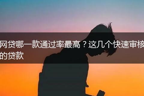网贷哪一款通过率最高？这几个快速审核的贷款