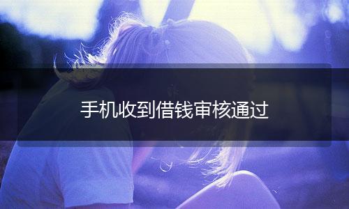 手机收到借钱审核通过
