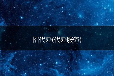 招代办(代办服务)
