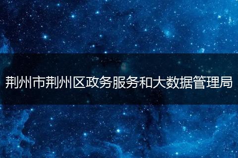 荆州市荆州区政务服务和大数据管理局