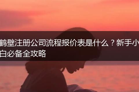 鹤壁注册公司流程报价表是什么?新手小白必备全攻略