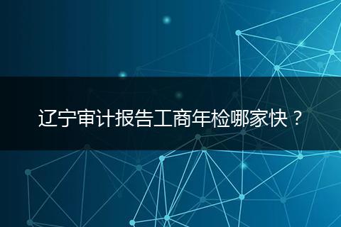 辽宁审计报告工商年检哪家快？