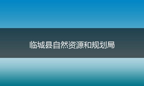 临城县自然资源和规划局