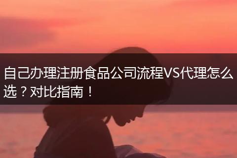 自己办理注册食品公司流程VS代理怎么选?对比指南!