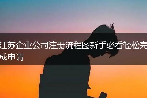 江苏企业公司注册流程图新手必看轻松完成申请