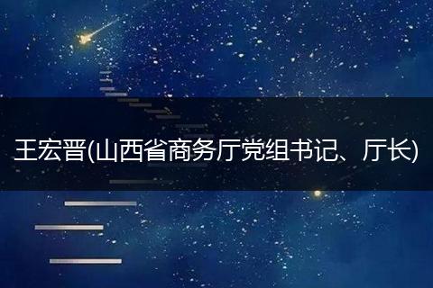 王宏晋(山西省商务厅党组书记、厅长)