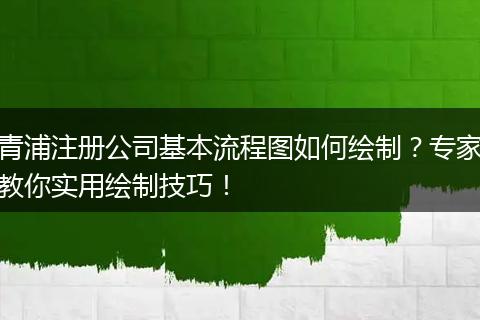 青浦注册公司基本流程图如何绘制？专家教你实用绘制技巧！