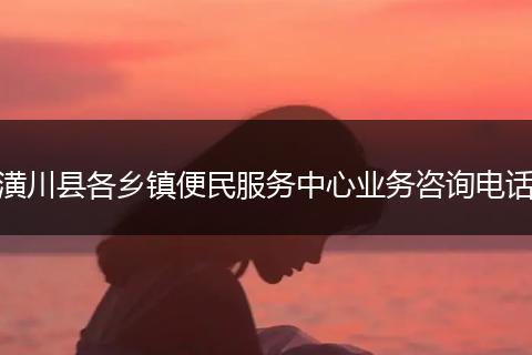 潢川县各乡镇便民服务中心业务咨询电话