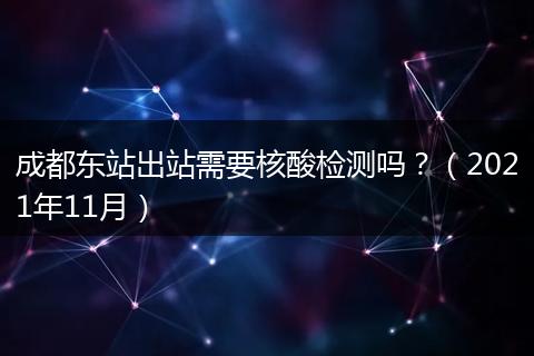 成都东站出站需要核酸检测吗？（2021年11月）