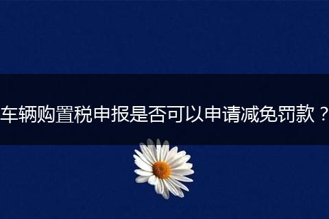车辆购置税申报是否可以申请减免罚款？