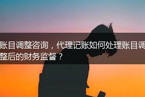 账目调整咨询，代理记账如何处理账目调整后的财务监督？
