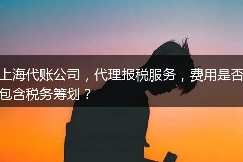 上海代账公司，代理报税服务，费用是否包含税务筹划？