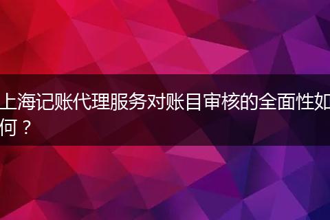 上海记账代理服务对账目审核的全面性如何？