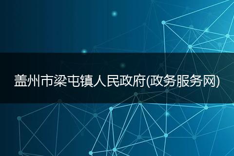 盖州市梁屯镇人民政府(政务服务网)