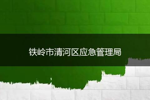 铁岭市清河区应急管理局