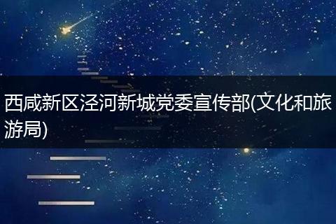 西咸新区泾河新城党委宣传部(文化和旅游局)