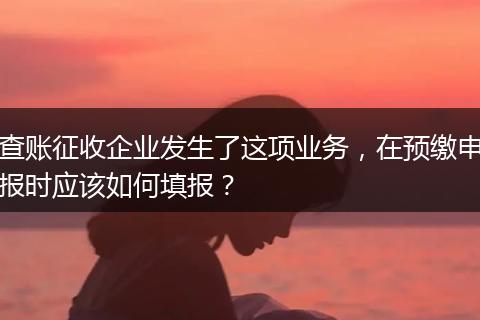 查账征收企业发生了这项业务，在预缴申报时应该如何填报？