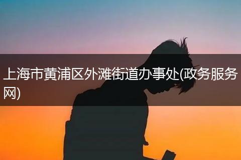 上海市黄浦区外滩街道办事处(政务服务网)