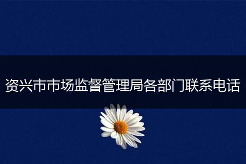 资兴市市场监督管理局各部门联系电话