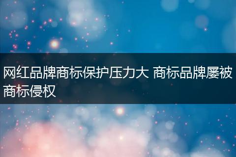 网红品牌商标保护压力大 商标品牌屡被商标侵权