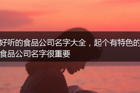 好听的食品公司名字大全，起个有特色的食品公司名字很重要