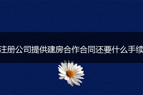 注册公司提供建房合作合同还要什么手续