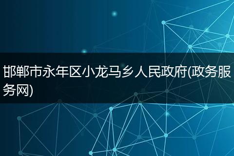 邯郸市永年区小龙马乡人民政府(政务服务网)