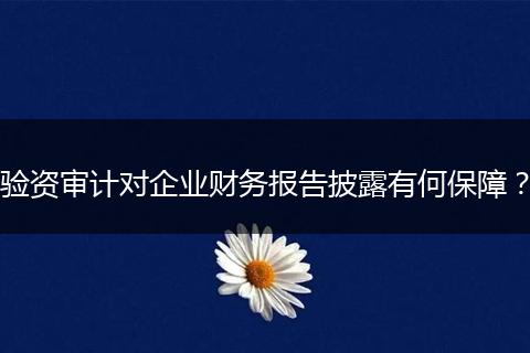 验资审计对企业财务报告披露有何保障？