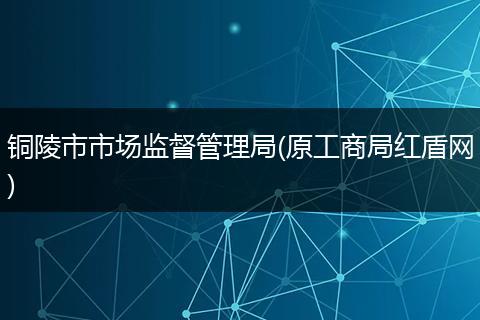 铜陵市市场监督管理局(原工商局红盾网)