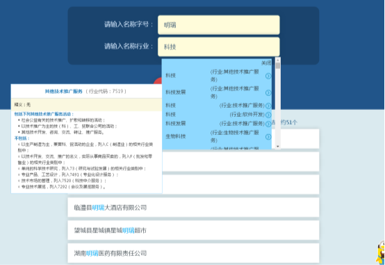 湖南省网上工商办事大厅企业名称开放查询平台名称开放查询说明