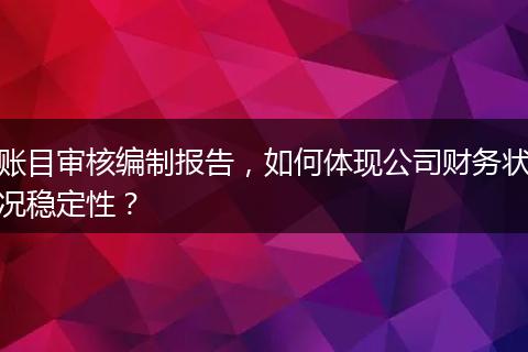 账目审核编制报告，如何体现公司财务状况稳定性？