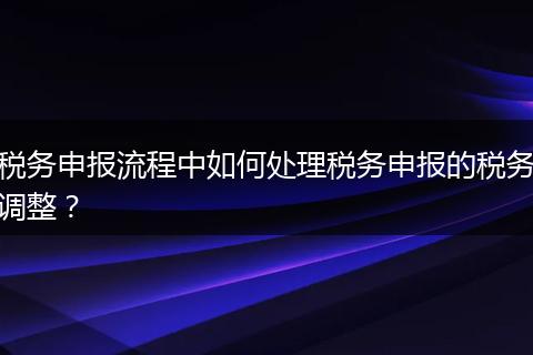 税务申报流程中如何处理税务申报的税务调整？