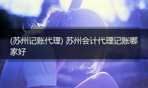 (苏州记账代理) 苏州会计代理记账哪家好