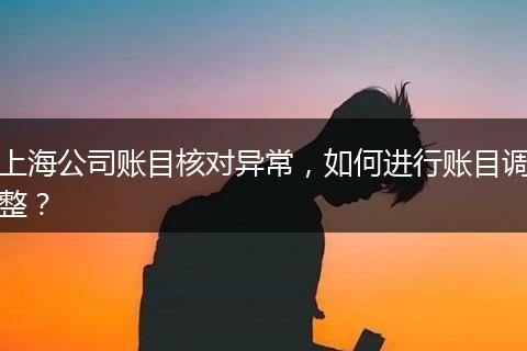 上海公司账目核对异常，如何进行账目调整？