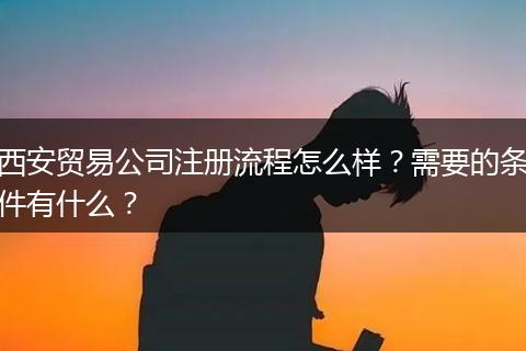 西安贸易公司注册流程怎么样?需要的条件有什么?