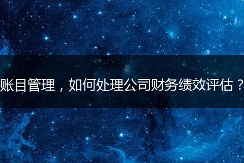 账目管理，如何处理公司财务绩效评估？
