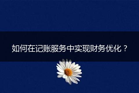 如何在记账服务中实现财务优化？