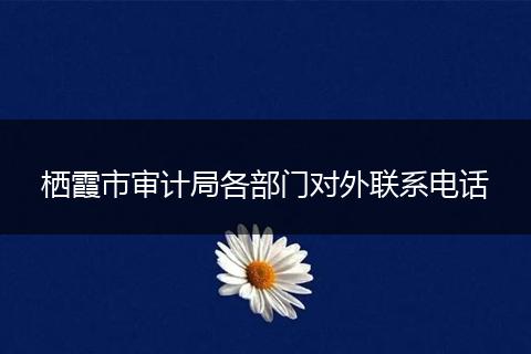 栖霞市审计局各部门对外联系电话