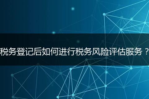 税务登记后如何进行税务风险评估服务？