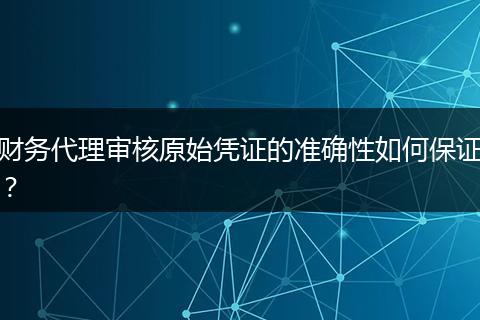 财务代理审核原始凭证的准确性如何保证？