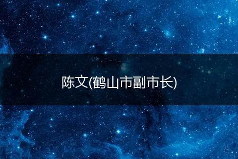 陈文(鹤山市副市长)