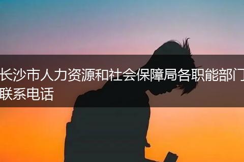 长沙市人力资源和社会保障局各职能部门联系电话
