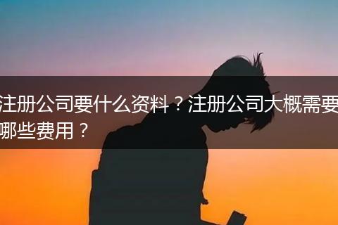 注册公司要什么资料？注册公司大概需要哪些费用？