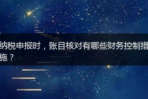 纳税申报时，账目核对有哪些财务控制措施？