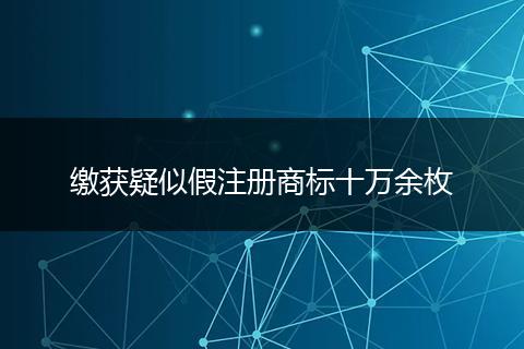 缴获疑似假注册商标十万余枚