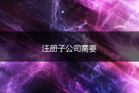 注册子公司需要
