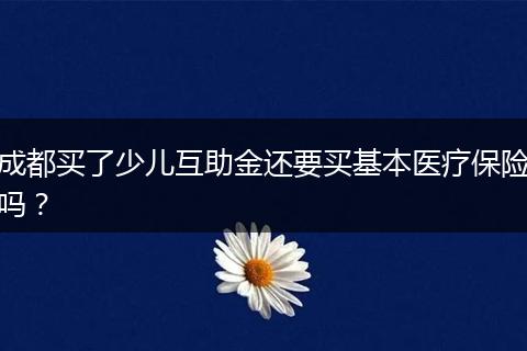 成都买了少儿互助金还要买基本医疗保险吗？