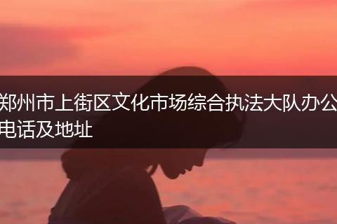郑州市上街区文化市场综合执法大队办公电话及地址