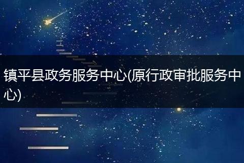 镇平县政务服务中心(原行政审批服务中心)