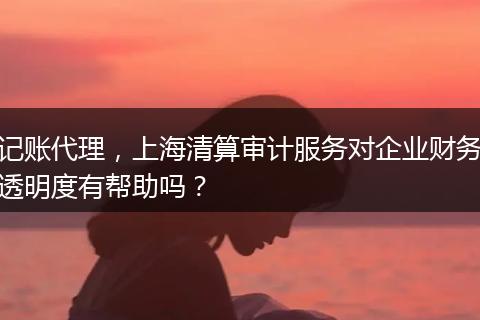记账代理，上海清算审计服务对企业财务透明度有帮助吗？